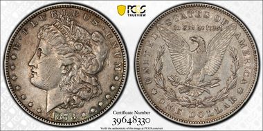 1878 7TF $1 VAM 166 XF40