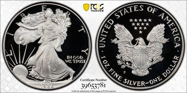 1986-S $1 Silver Eagle PR69DCAM