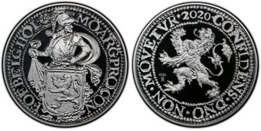 2020 2oz Lion Dollar Restrike Ag PR70DCAM