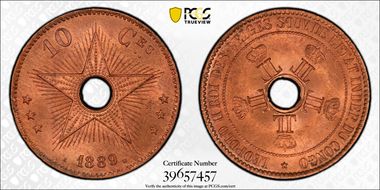 1889 10C MS65RD