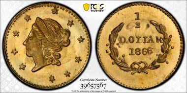 1866 G50C BG-1006 MS66+