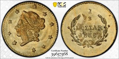 1869 G50C BG-1009 MS65