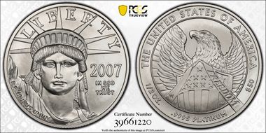 2007-W $50 Burnished St. of Liberty SP69