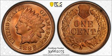 1888 1C MS66+ RD