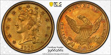 1835 $2.50 MS61