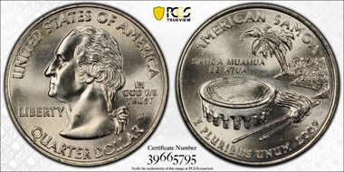 2009-D 25C American Samoa MS68