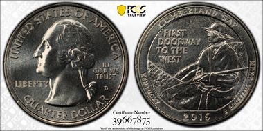 2016-D 25C Cumberland Gap NP MS69