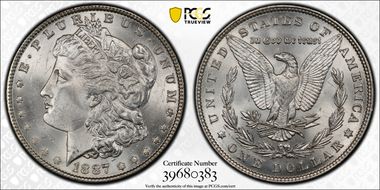 1887 $1 VAM 12, Alligator Eye MS64