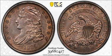 1835 10C JR-1 AU58