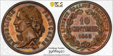 "1848" P10C Maz-1334 Cu SP63BN