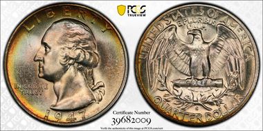 1947-S/S 25C RPM, FS-502 MS67+