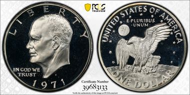 1971-S $1 Silver PR67DCAM