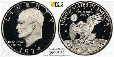 1974-S $1 Silver PR68DCAM
