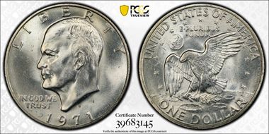 1971-S $1 Silver MS64