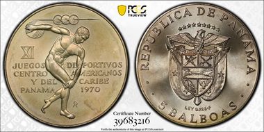 1970-FM 5 B C.American & Carib Games MS66