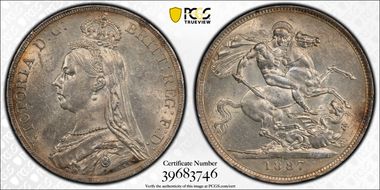 1887 Crown S-3921 AU58