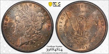 1886 $1 VAM 17, Doubled Arrows MS61