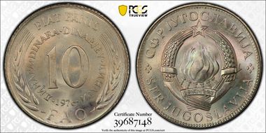 1976 10 Din F.A.O. MS67