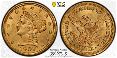 1907 $2.50 MS66