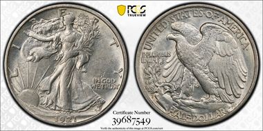 1921-S 50C AU55