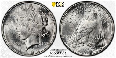 1922-D $1 MS66