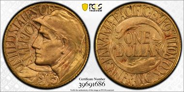 1915-S G$1 Panama-Pacific MS66