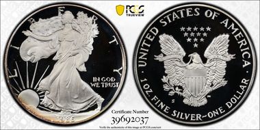 1986-S $1 Silver Eagle PR69DCAM