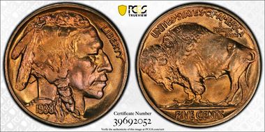 1938-D 5C Buffalo MS67+