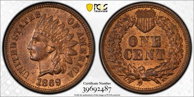 1869 1C MS64RB