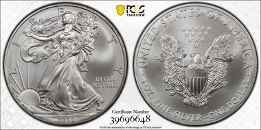 2012 $1 Silver Eagle MS69
