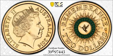 2014-C $2 Remembrance Colorized MS69