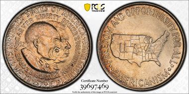 1952 50C Washington-Carver MS63