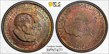 1952 50C Washington-Carver MS66+