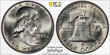 1959 50C MS66FBL