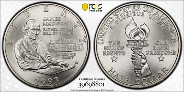 1993-W 50C Madison MS70