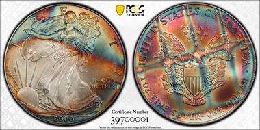 2000 $1 Silver Eagle MS67