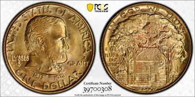 1922 G$1 Grant, Star MS68