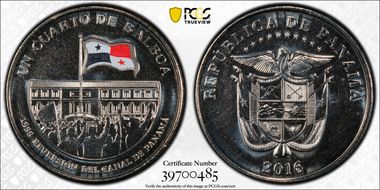 2016 1/4 B Reversion of Panama Canal MS66