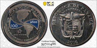 2016 1/4 B Panama Canal 100 Years Unifying the World MS66