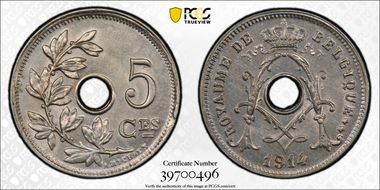 1914 5C KM-66 BELGIQUE N1