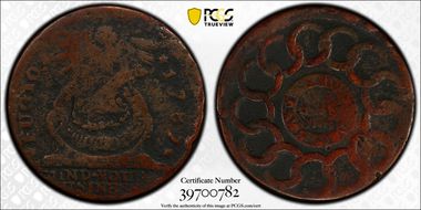 1787 Fugio 1C States United, 4 Cinq N1BN
