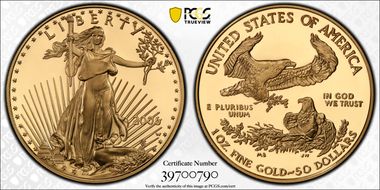 2006-W $50 Eagle-20th Anniversary PR70DCAM