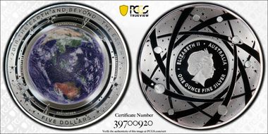 2018 $5 The Earth PR70DCAM