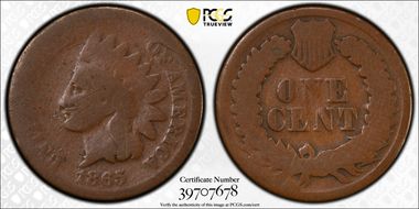 1865 1C Fancy 5 N1BN