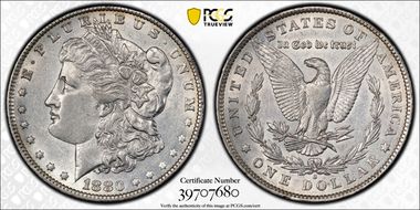 1880-O $1 VAM 48 Hangnail AU50