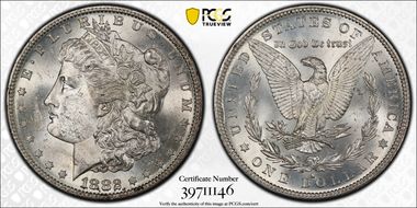 1882-S $1 MS62