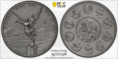 2018-Mo 2 Onza Libertad Ag - Antiqued SP69