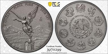 2018-Mo 2 Onza Libertad Ag - Antiqued SP70