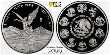 2015-Mo 5 Onza Libertad Ag PR69DCAM