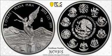 2015-Mo 5 Onza Libertad Ag PR68DCAM